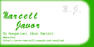 marcell javor business card