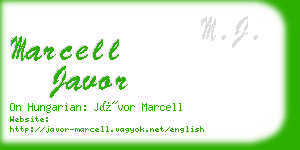 marcell javor business card